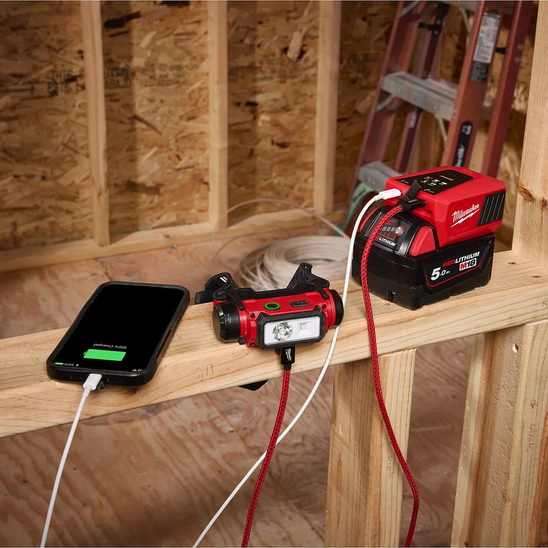 Đế sạc mini USB-C Milwaukee M18 TC-0 dùng cho Pin 18V, công suất 100W