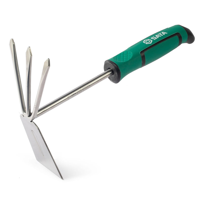 Cuốc cào làm vườn đa năng SATA 23118 lưỡi Inox, tay cầm công thái học, xới đất, đào, xúc cây trồng.