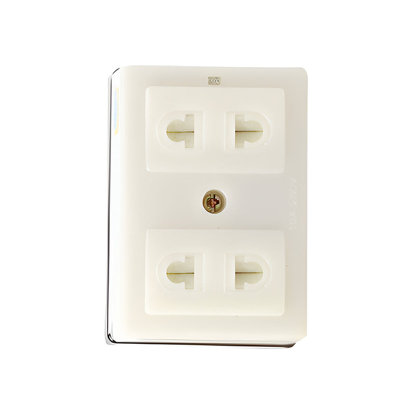 Ổ cắm nổi SOPOKA T30 2 cổng, trắng, bền bỉ, chuẩn "ổ ong" cho dân dụng & công nghiệp nhẹ