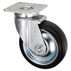 Ø200mm / Bánh cao su (Rubber wheel) / Niềng thép, bạc đạn (Steel rim / Bearing)