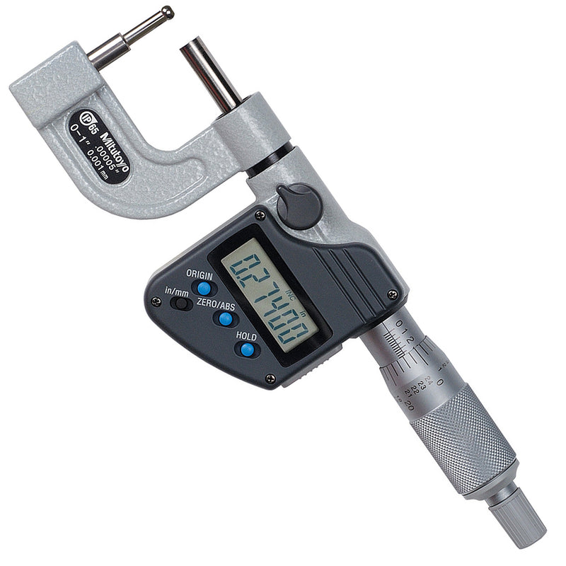 Panme điện tử Mitutoyo Series 395 - Tube Micrometers, Đo độ thành ống và bề mặt cong. Tiếp điểm đo hình trụ