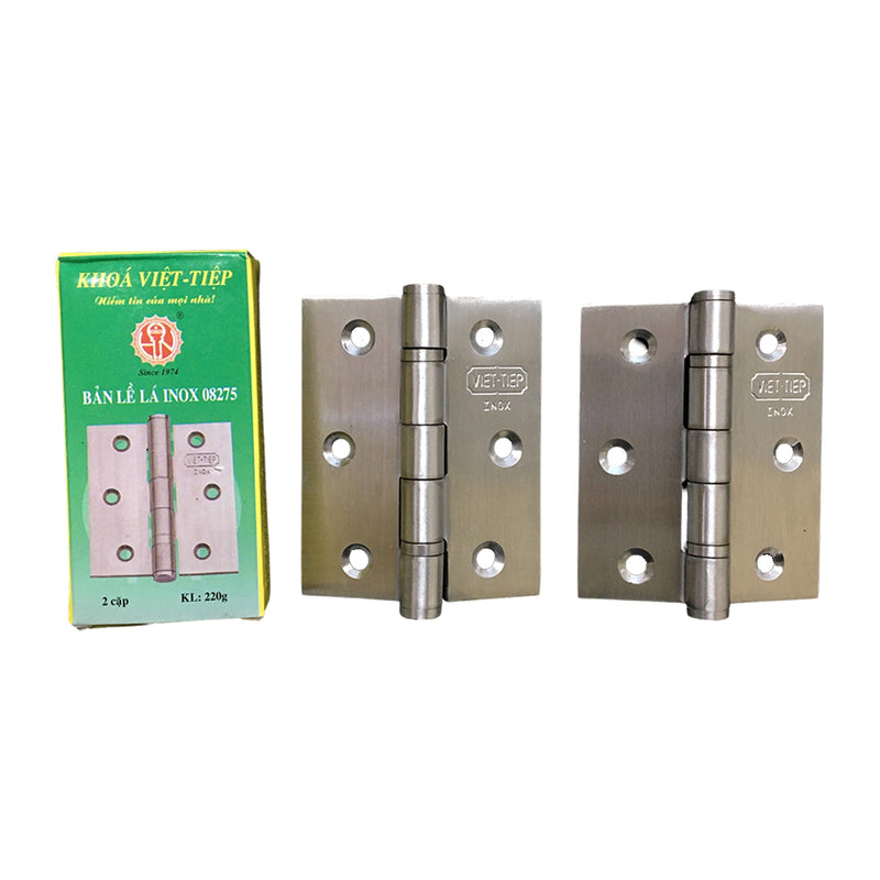Bản lề lá Việt tiệp vật liệu Inox, dài từ 80mm - 120mm