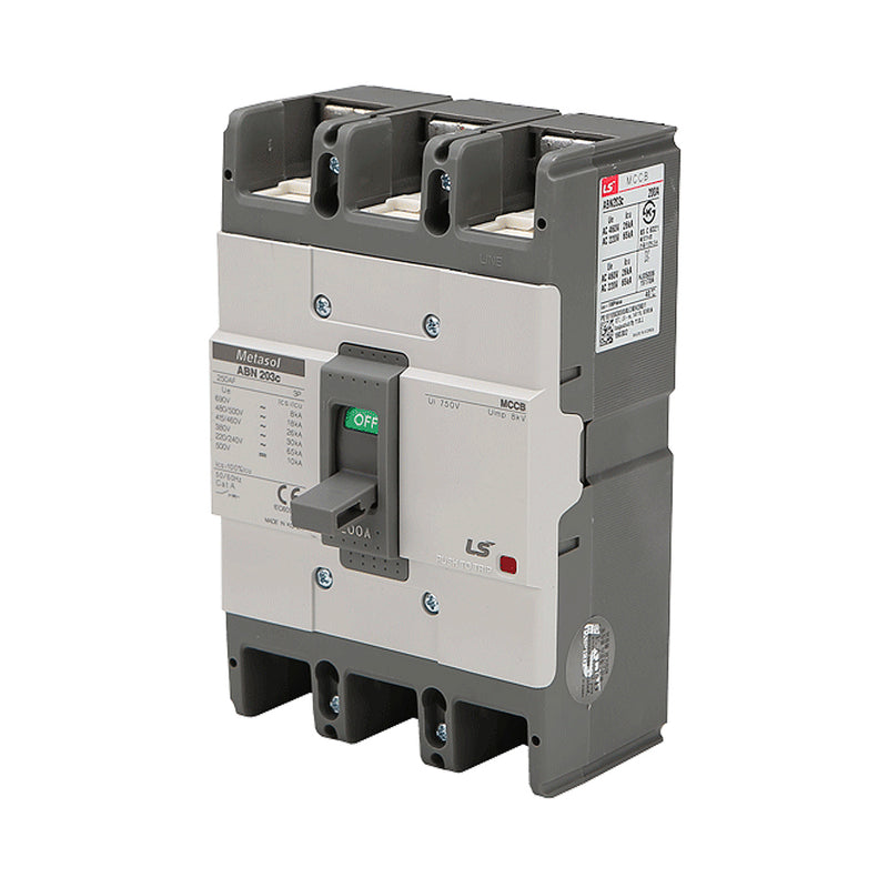 Cầu dao tự động MCCB 3P LS, tải danh định từ 5A ~ 1600A, dòng cắt từ 14kA - 75kA