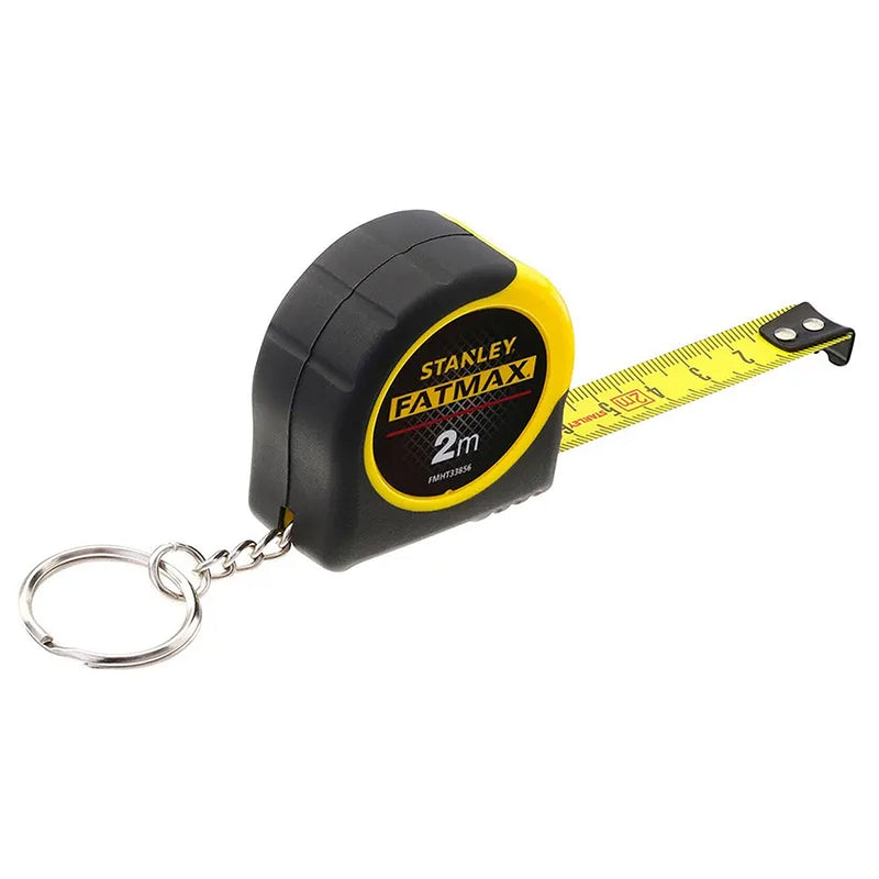 Thước cuộn thép mini Stanley FatMax FMHT1-33856 vỏ ABS bọc cao su tích hợp móc khóa, lưỡi phủ Tylon kèm móc Tru-Zero
