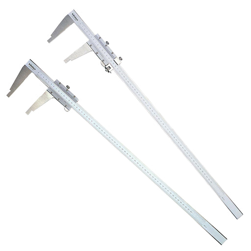 Thước kẹp cơ Mitutoyo Vernier Caliper Series 160 với hàm kẹp kiểu mỏ chim, có nút tinh chỉnh