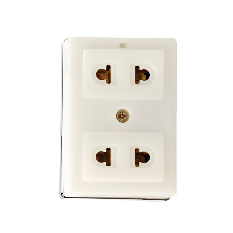 Ổ cắm nổi SOPOKA T30 2 cổng điện, thiết kế "ổ ong" bền chắc, chịu nhiệt, tiếp điểm đồng đàn hồi, an toàn cho gia đình và công nghiệp nhẹ.