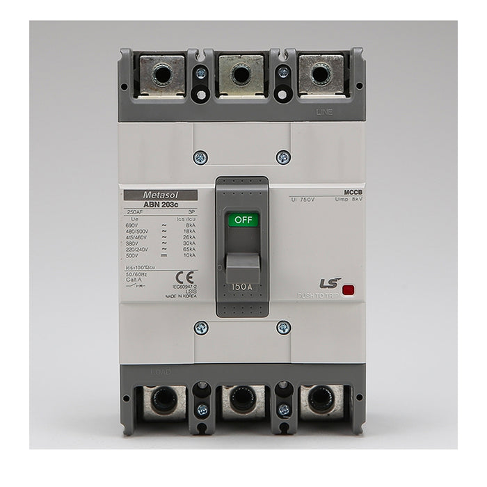 Cầu dao tự động MCCB 3P LS, tải danh định từ 5A ~ 1600A, dòng cắt từ 14kA - 75kA