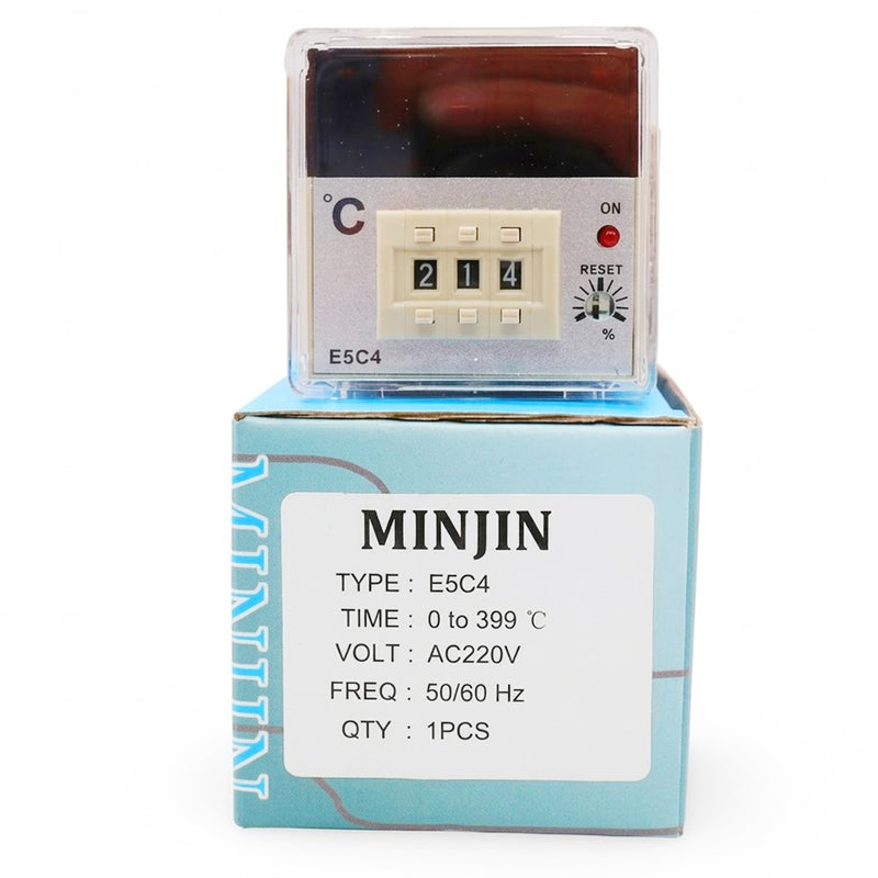 Bộ điều khiển nhiệt độ Minjin E5C4-R 220VAC, dải nhiệt 0~399°C