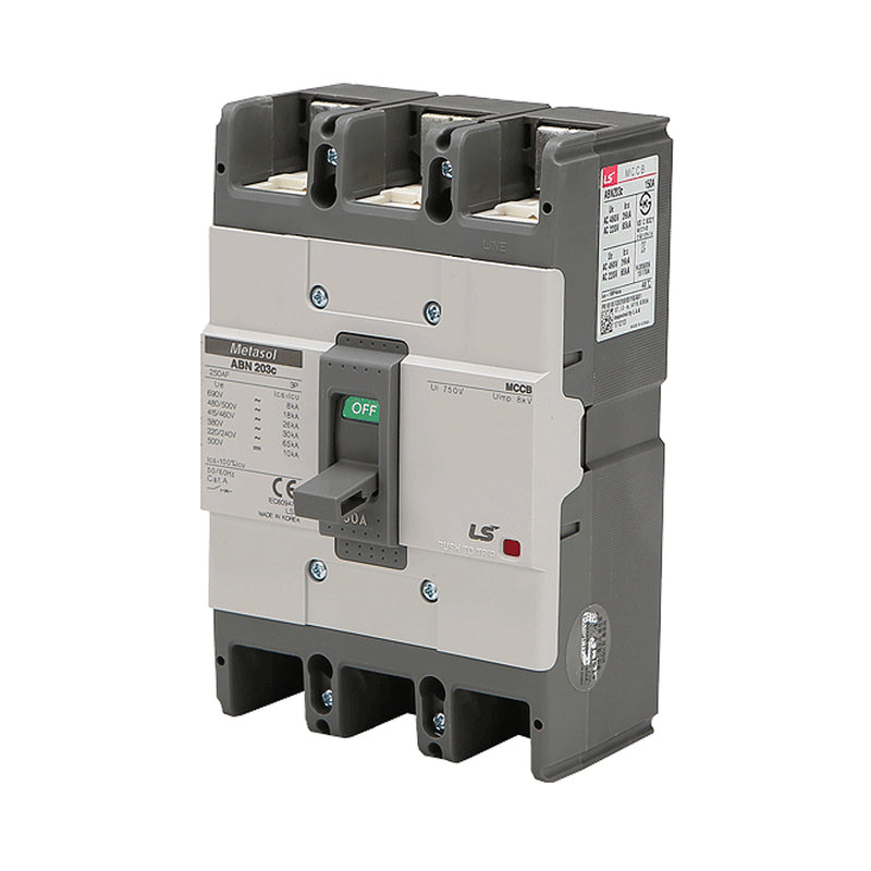 Cầu dao tự động MCCB 3P LS, tải danh định từ 5A ~ 1600A, dòng cắt từ 14kA - 75kA