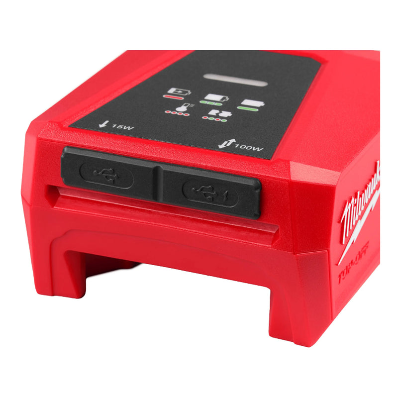 Đế sạc mini USB-C Milwaukee M18 TC-0 dùng cho Pin 18V, công suất 100W