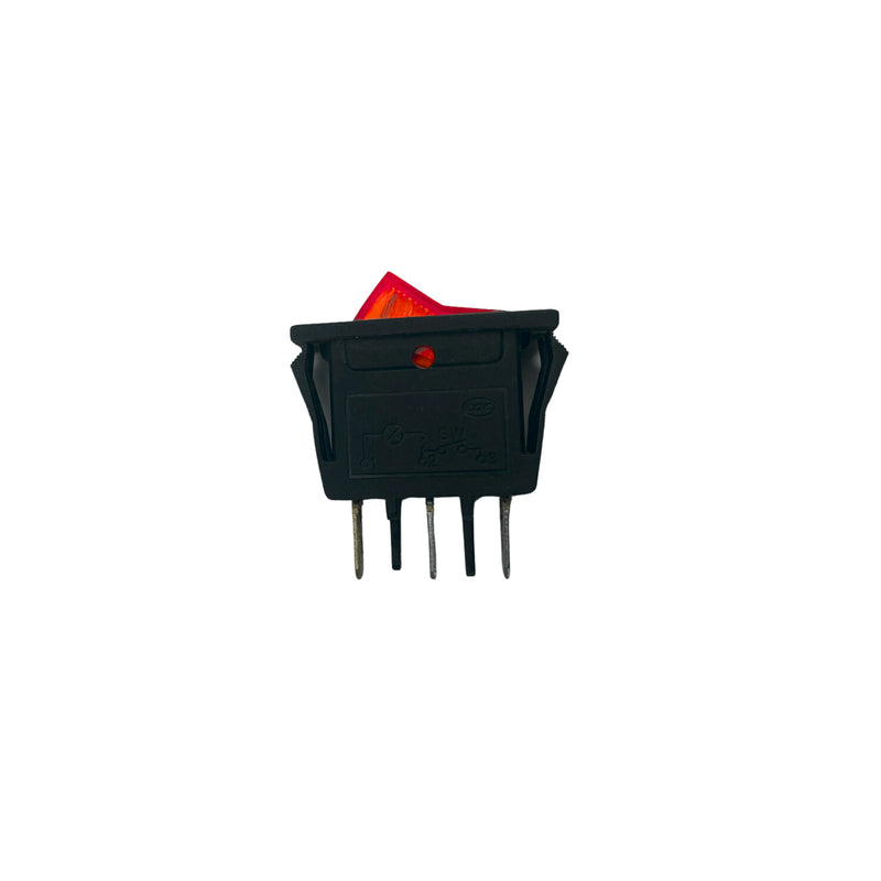 Công tắc chữ nhật 3 chân Janfa KCD1-1, dòng điện AC 10A - 250V, đèn đỏ