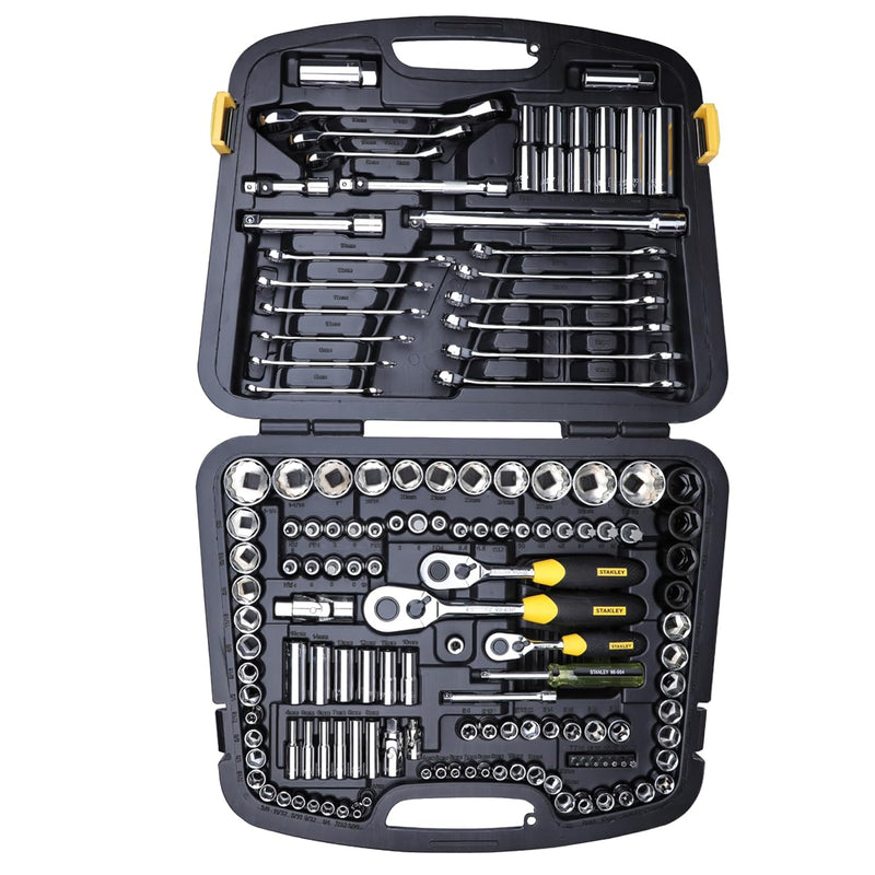 Bộ dụng cụ tổng hợp 150 chi tiết Stanley 94-181 gồm khẩu 6 cạnh, 12 cạnh, khẩu impact và cờ lê
