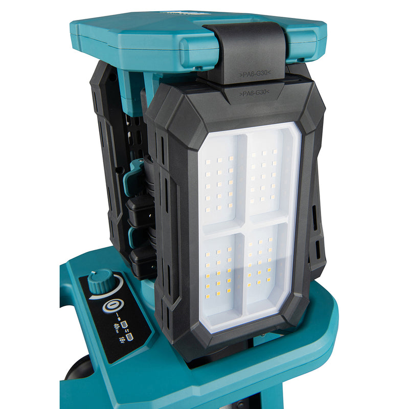 Đèn pha công trình Makita ML014G dùng Pin 40Vmax XGT/ 18V LXT, độ sáng 15,000lm