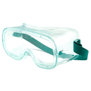 Kính bảo hộ siêu nhẹ kín viền SATA YF0201 YF0202 tròng Polycarbonate trong suốt gọng PVC mềm kèm dây đeo đàn hồi màu xanh lá