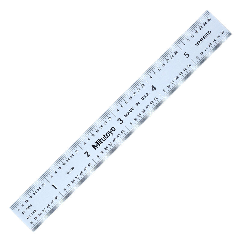 Thước lá thép Mitutoyo (Wide Rigid Steel Rules) - SERIES 182 - Bản rộng cứng, hệ Inch