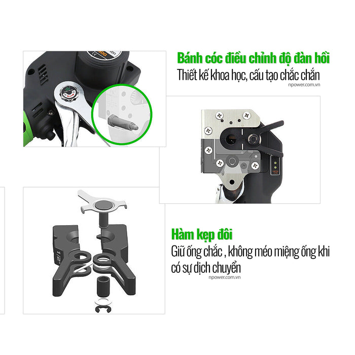 Máy loe ống đồng dùng Pin Super Stars ST-E900M-L, loe ống hệ inch và hệ mét 6mm - 19mm và 1/4 inch - 3/4 inch