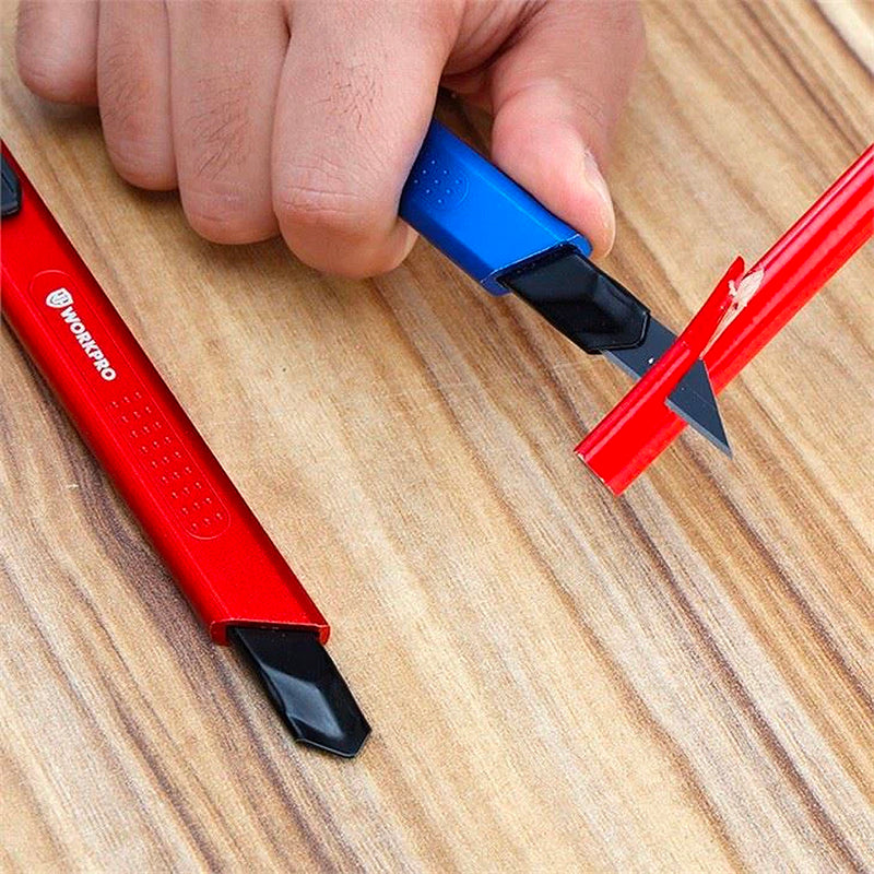Dao rọc giấy thân nhôm mỏng, chiều rộng lưỡi dao 9mm Workpro