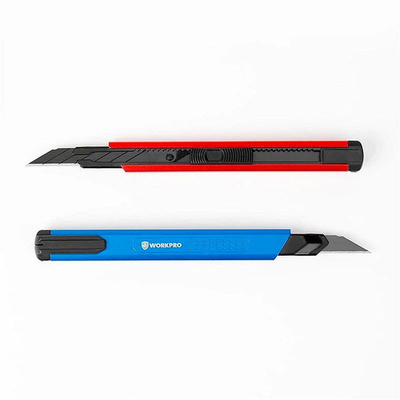 Dao rọc giấy thân nhôm mỏng, chiều rộng lưỡi dao 9mm Workpro