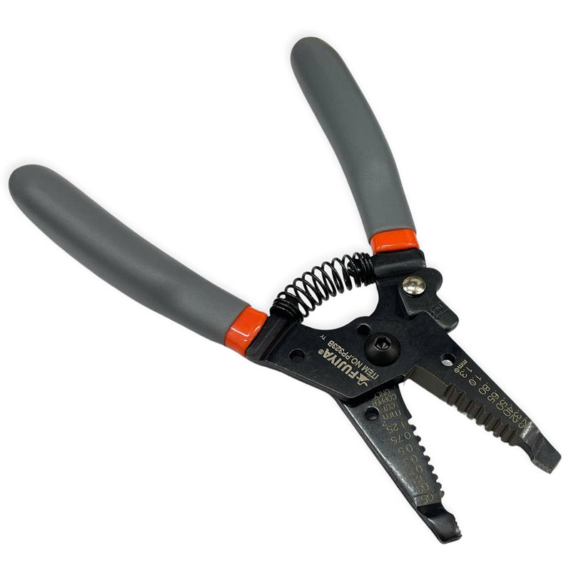 Kìm tuốt dây, có lò xo trợ lực Fujiya PP323B-165 kích thước 165mm, khả năng tuốt từ 0.05mm² - 1.3mm²