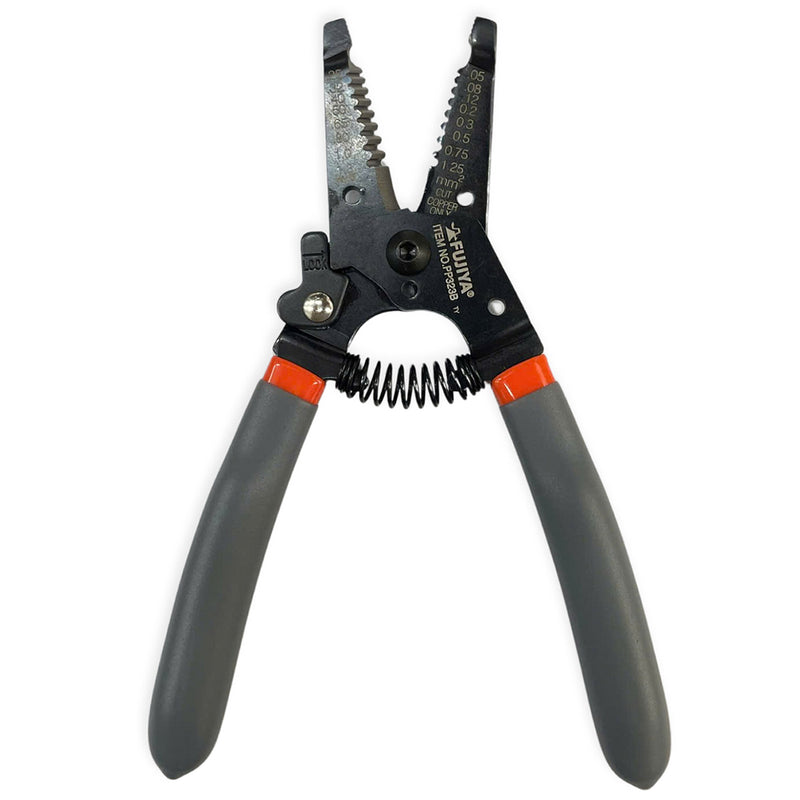 Kìm tuốt dây, có lò xo trợ lực Fujiya PP323B-165 kích thước 165mm, khả năng tuốt từ 0.05mm² - 1.3mm²