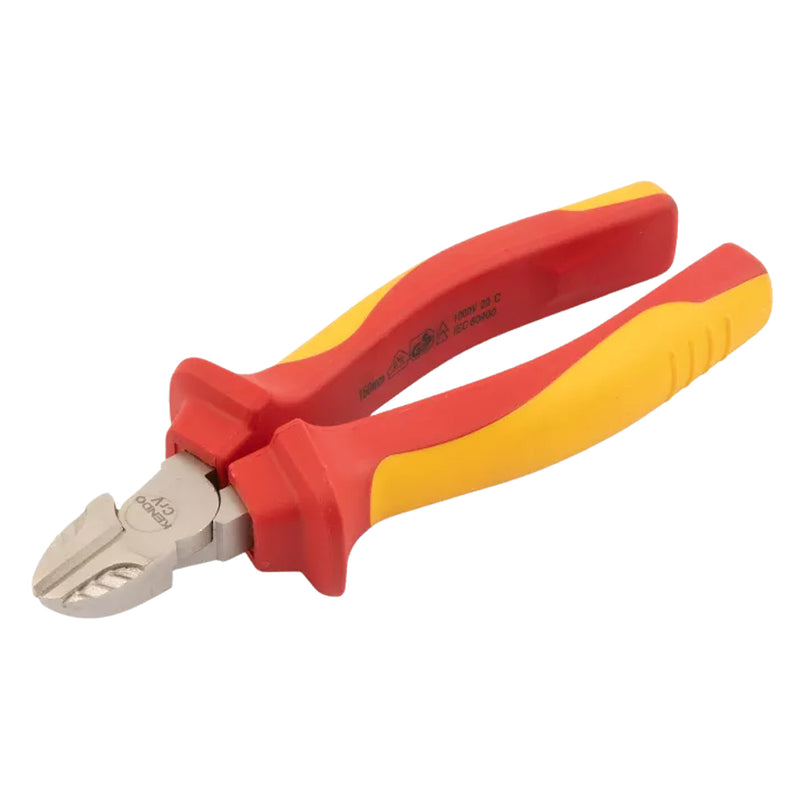 Kìm cắt cách điện 1000V VDE Kendo 11011, chiều dài 160mm (6 inch), vật liệu thép Cr-V