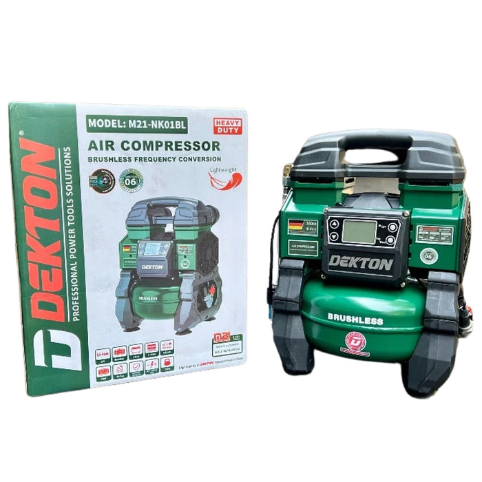 Máy nén khí Dekton M21-NK01BL dùng pin 21V, bình chứa 6 lít (Chỉ có thân máy)