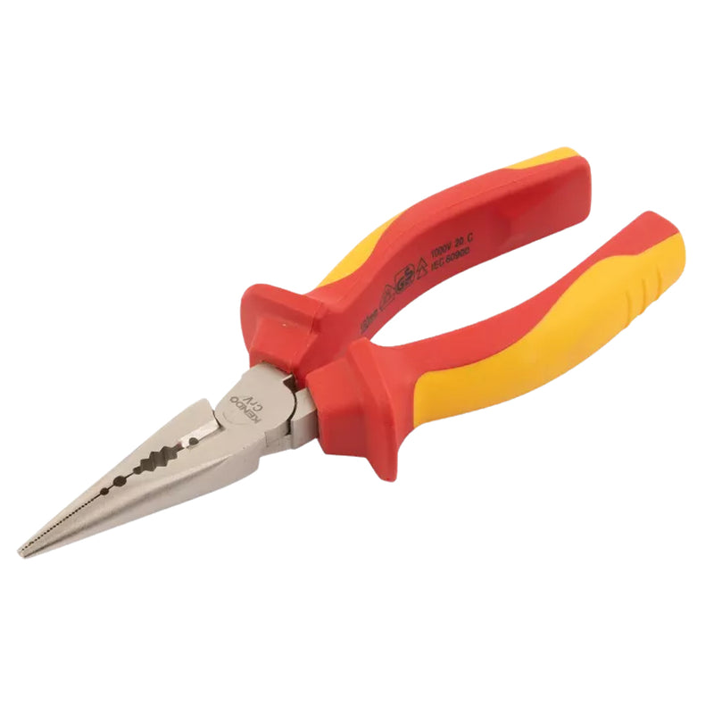 Kìm nhọn cách điện 1000V VDE Kendo, chiều dài từ 160mm - 200mm (6 inch - 8 inch), vật liệu thép Cr-V