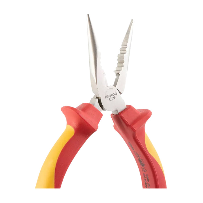 Kìm nhọn cách điện 1000V VDE Kendo, chiều dài từ 160mm - 200mm (6 inch - 8 inch), vật liệu thép Cr-V
