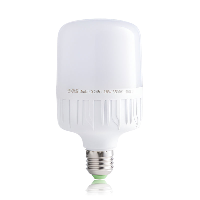 Bóng LED 24V Đuôi E27 SOPOKA 18W, X24V-18W, đèn LED DC cho xe tải, tàu thuyền, năng lượng mặt trời.