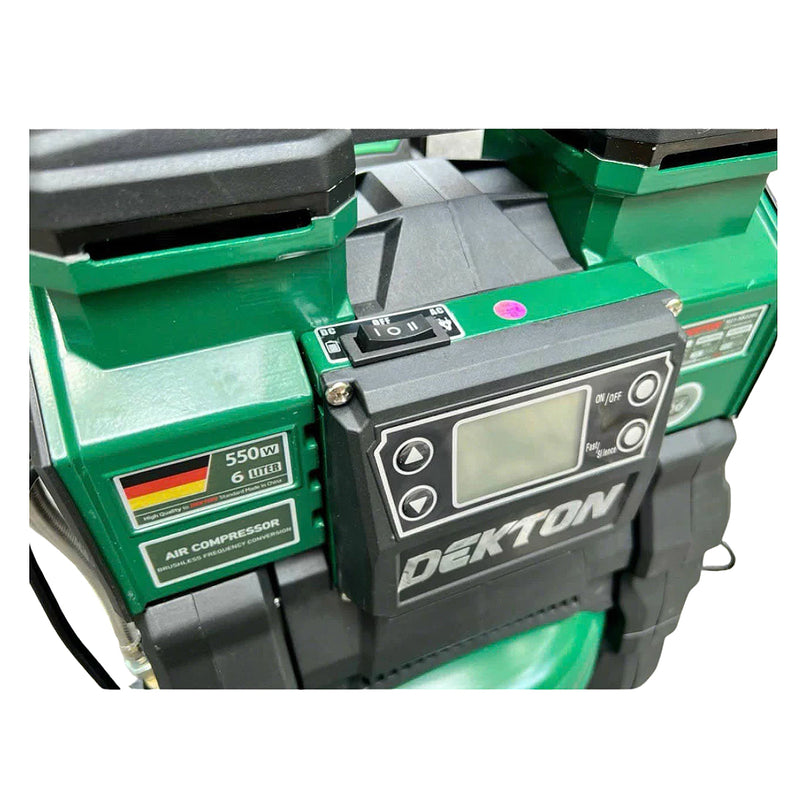 Máy nén khí Dekton M21-NK02BL dùng pin 21V và điện 220V, bình chứa 6 lít hợp kim nhôm cao cấp (Chỉ có thân máy)