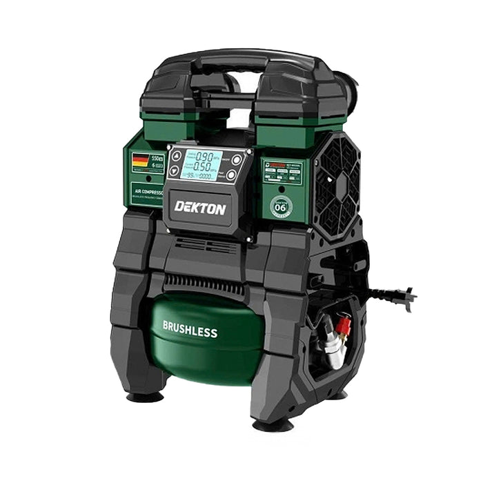 Máy nén khí Dekton M21-NK02BL dùng pin 21V và điện 220V, bình chứa 6 lít hợp kim nhôm cao cấp (Chỉ có thân máy)