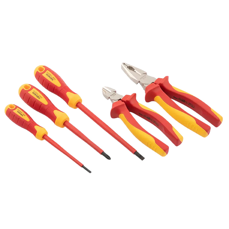 Bộ kìm và tua vít cách điện 1000V 5 chi tiết Kendo 85136