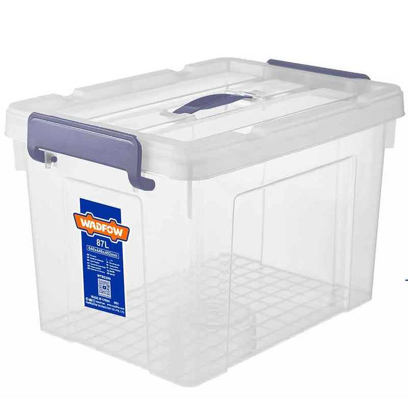 Hộp nhựa lưu trữ (màu trắng) Wadfow, dung tích từ 33L - 87L, chất liệu nhựa PP