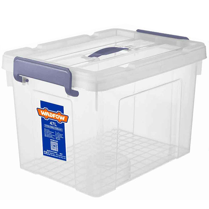 Hộp nhựa lưu trữ (màu trắng) Wadfow, dung tích từ 33L - 87L, chất liệu nhựa PP