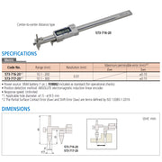Thước kẹp điện tử Mitutoyo Series 573, ABSOLUTE Digimatic Back-Jaw Centerline Caliper, Chuyên đo Center to Center