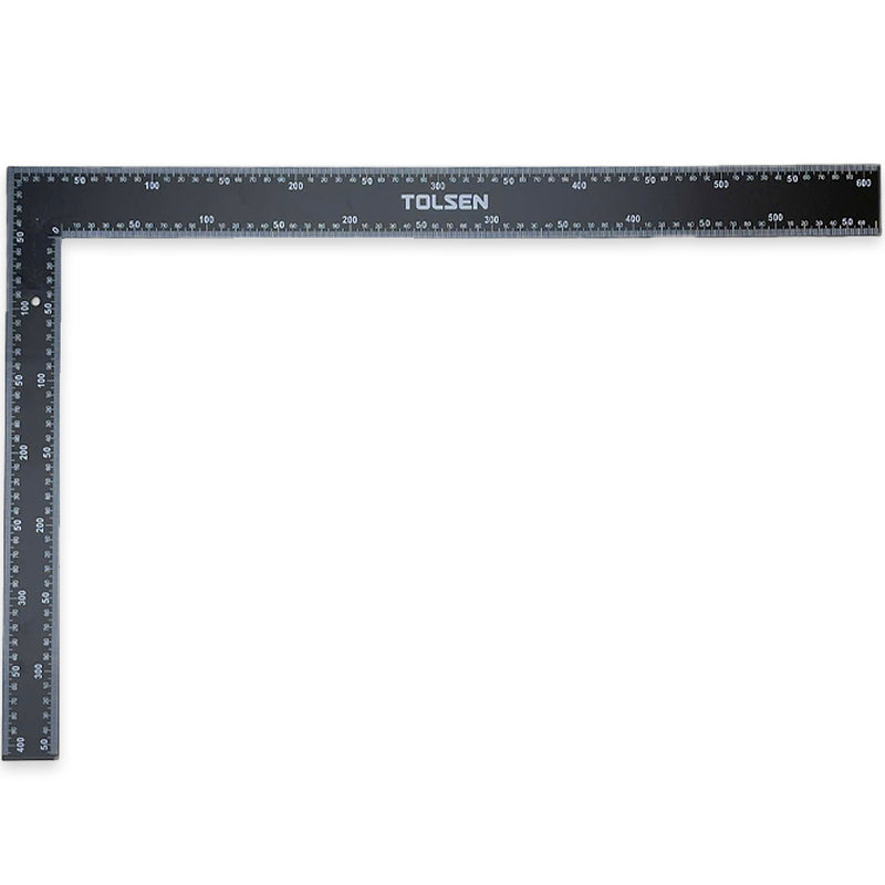 Thước góc đen hệ mét/inch 300 - 600mm TOLSEN