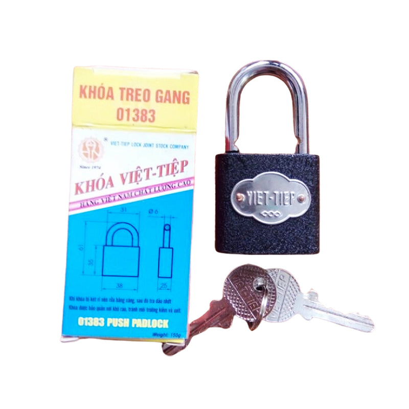 Ổ khóa treo bằng gang, Khóa kiểu bấm Việt Tiệp