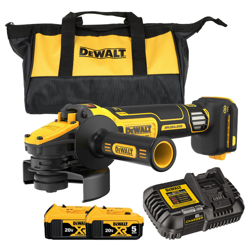 Máy mài góc Dewalt DCG409V, dùng Pin FLEXVOLT 20V/60VMax, đường kính lưỡi 100mm, công tắc trượt