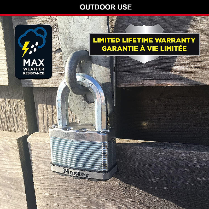 Ổ khóa treo Master Lock M15XDLF cao cấp, thân khóa bằng thép lá 64mm