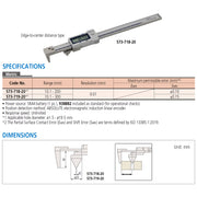 Thước kẹp điện tử Mitutoyo Series 573, ABSOLUTE Digimatic Back-Jaw Centerline Caliper, chuyên đo Edge to Center