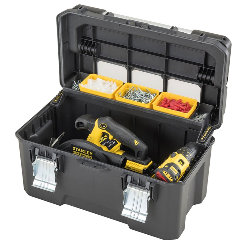Hộp đựng dụng cụ chống nước 20 inch FATMAX Stanley FMST1-75792 thiết kế Cantilever 2 tầng với 3 khay tháo rời và chốt khóa kim loại