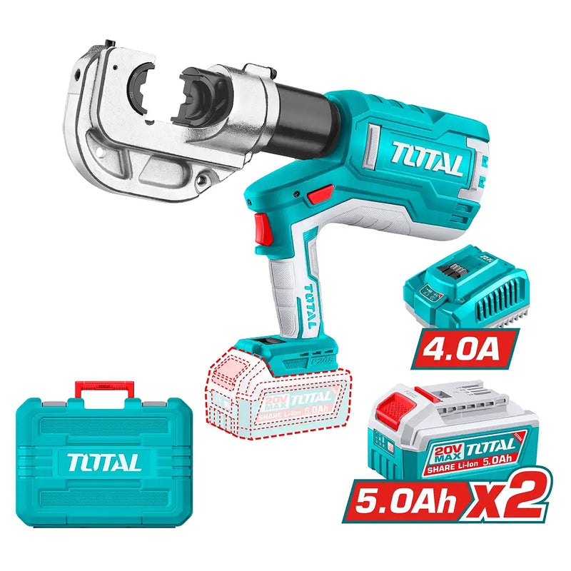 Máy ép cose thủy lực Total TCTLI2005 dùng Pin 20V, lực ép 120kN, ép từ  16mm² - 400mm²