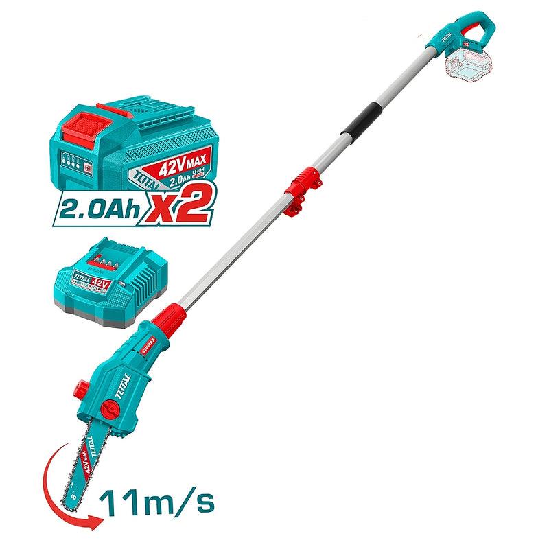 Máy cưa cành trên cao Total TPSLI42281 dùng Pin 42V, chiều dài lam 200mm