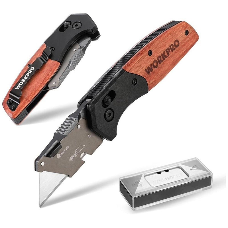 Dao gấp đa năng, lưỡi thép SK5 Workpro WP211035