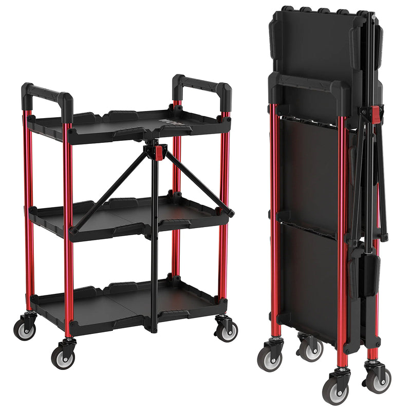 Xe đẩy dụng cụ 3 tầng, gấp gọn Workpro WP285026