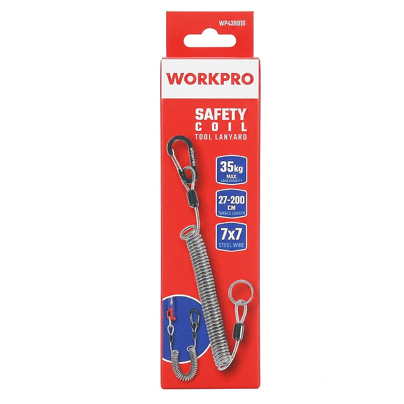 Dây thép lò xo treo dụng cụ Workpro WP439010 co giãn từ 27cm - 200cm