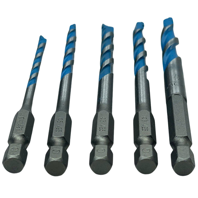 Vỉ 5 mũi khoan đa năng Bosch 2608900585 đường kính 4mm - 8mm, đuôi lục giác Hex-9