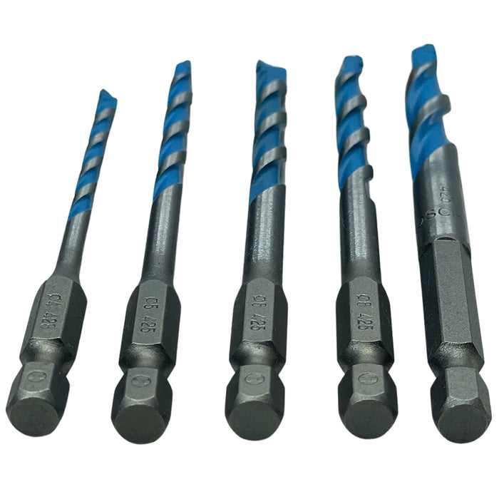 Vỉ 5 mũi khoan đa năng Bosch 2608900585 đường kính 4mm - 8mm, đuôi lục giác Hex-9