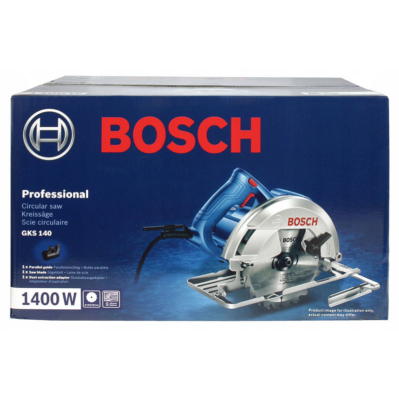 Máy cưa đĩa Bosch GKS 140 công suất 1,400W, đường kính lưỡi 184mm mã số 06016B30K1