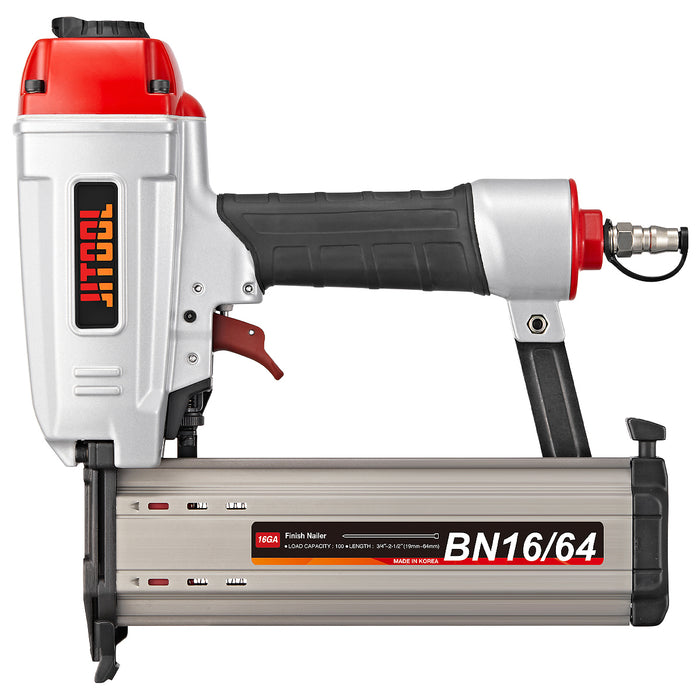 Máy bắn đinh T dùng khí nén JITOOL BN16/64 dùng khí nén, kích thước đinh 19mm - 64mm, cỡ đinh 16Ga